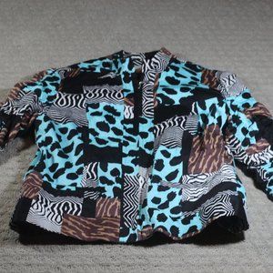 Erin London Size M Multi-Animal Print Jacket